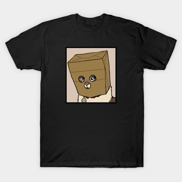 Burglar Cat Meme T-Shirt by pomoyo